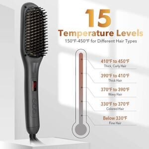 Hair straightener brush